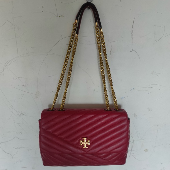 Tory Burch Handbags - Tory Burch Red and Gold Chevron Shoulder Bag